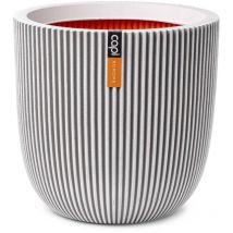 Pflanzgefäß Groove 35x34 cm Elfenbeinweiß Capi