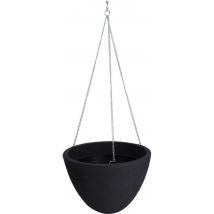 Anthrazitfarbener Hängender Balkonblumentopf Aus Kunststoff 33 X 25 Cm