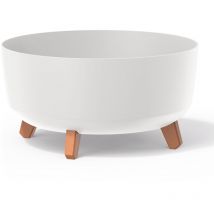 Weißer Topf, ohne Tank, gracia Kollektion, 38 x 38 x 19,5 cm, Fassungsvermögen 14,3 l.