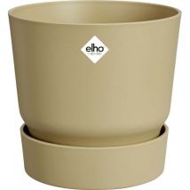 Elho Übertopf Greenville Mit Integrierten Wasserbehälter Kunststoff Beige Ø 25 X 23 Cm