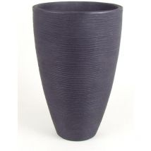 Pflanzkübel Rillen Anthrazit Blumengefäß Garten Terrassentopf Balkonbox Kräuterkasten