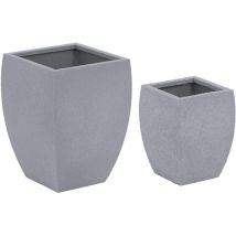 Pflanzkübel Blumentopf Übertöpfe 2er-set Cortenstahl Konisch / Abgerundet