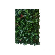 Jet7garden - Pflanzliche Wand 12 Platten künstliches Laub red robin - 3m2 - Grün und Rot