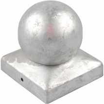 Baumarktplus - Pfostenkappe Verzinkt 121 Mm Kugel Abdeckkappe Für Pfosten 12 X 12 Cm
