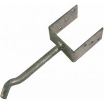 Pfostenträger Pfostenanker U-Form mit Dolle verzinkt 121x100x200 mm