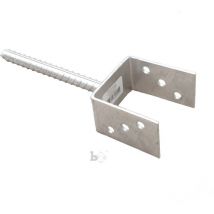 Pfostenträger Pfostenanker U-Form mit Dolle verzinkt 141x100x200 mm