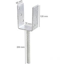 Pfostenträger verzinkt 76 x 120 x 60 x 4,0 mm