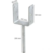Pfostenträger verzinkt 101 x 120 x 60 x 4,0 mm