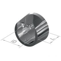 Schrankrohrlager 11069 Kunststoff silberfarbig Wandmontage Ø 20 mm