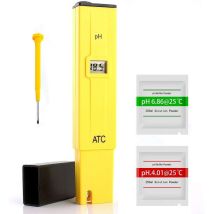 Ph Mètre Numérique,Testeur de Ph Professionnel, électrique numérique de poche ph Mètre d'eau testeur hydroponie Stylo à écran LCD,Fonction