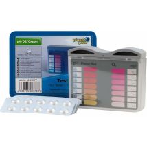 pH/Sauerstoff-Testbesteck – 20 DPD4-Tabletten und 20 Phenolrot-Tabletten – Messbehälter für Poolwasseranalyse