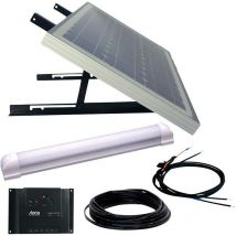 Phaesun - super illu one 600300 Kit solaire 30 Wp avec câble de raccordement, avec régulateur de charge, avec lampe led W385021