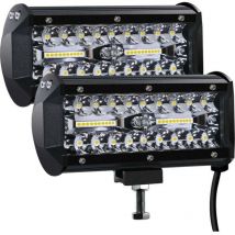 Phare de Travail led 12V 400W 7'' Projecteur led Voiture 12v Etanche IP67 Spot Flood Feux Antibrouillard led 27,000lm Feux de Travail pour Voiture