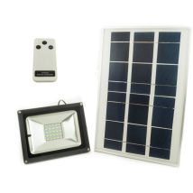 Lampe Led Solaire Avec Panneau Photovoltaïque + Télécommande Crépusculaire W 50 Watts