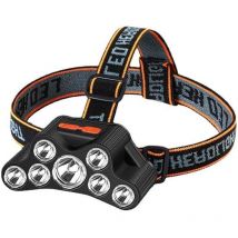 Phare fort lumière charge super lumineux spécial lampe de mineur pêche nuit pêche tête-monté étanche lampe de poche led extérieur