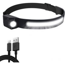 Phare led étanche rechargeable par usb - 5 styles pour course, camping, pêche, réparation, lecture