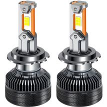 Lifcausal - Phares de voiture à led IP68 étanches 65W Phares de voiture à led 6000K 13000LM 9012 9005 9006 H1 H4 H7 H11 10-32V Phares à led H7 2pcs