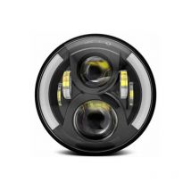 Phares Led De Moto 12 v / 24 v, Clignotants Retro Ronds, Remplacement De Phare Jeep Wrangler De 7 Pouces