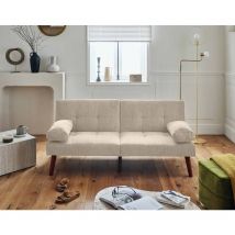 Philae - 2-sitzer schlafsofa klappsofa - cord - beige