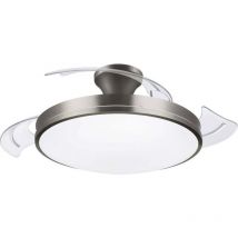 Philips - Lighting Atlas Ventilateur de plafond 28 w, 35 w (ø x h) 490 mm x 418 mm nickel V134303