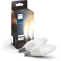 White Ambiance 2 Lampadine led Smart, Bluetooh, Attacco E14, 5W, Dimmerabili, Luce Bianca da Calda a Fredda, Bianco - Philips Hue