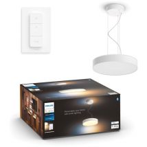 Philips Hue - White Ambiance, Suspension Enrave Blanche, compatible Bluetooth, fonctionne avec Alexa, Google Assistant et Apple Homekit