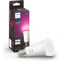 White & Color Ambiance, ampoule led connectée E27, Equivalent 100W, 1600 lumen, compatible Bluetooth, fonctionne avec Alexa, Google Assistant et