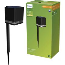 Lighting 929004658801 Virona Lampadaire d'extérieur solaire 1.8 w blanc chaud noir - Philips