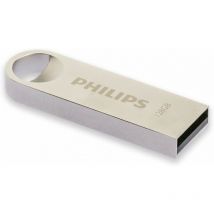Philips - usb Stick 128GB usb 2.0 Flash Drive Moon Edition for pc, Laptop, Computer Reads up to 20MB/s Metal Keychain Ring (FM12FD160B/00)