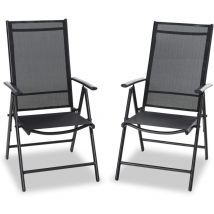 Phivilla - Chaises de Jardin Chaises de salle à manger pliantes et inclinables Chaises de salle à manger de patio et d'extérieur 2 chaises de