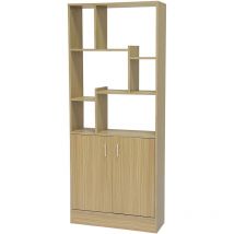Frankystar - Phoenix - Bibliothèque Modulaire En Bois 70x24x170 cm - Marron