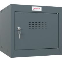 Phoenix Safe - Phoenix CL0344AAK Würfel-Schließfach Cube Locker 44L Anthrazitgrau - Schlüsselschloss - Für Hause, Büro, Fitness, Schüle
