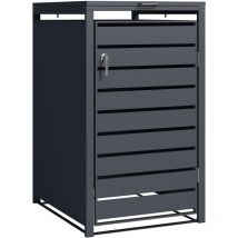 Phoenix GB1168AAK Grey Single Waterproof Wheelie Bin Storage