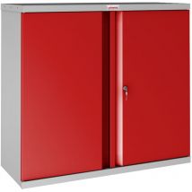 Phoenix SCL0891GRK Steel Storage Cupboard Grey Red with Key Lock