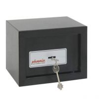 Phoenix Compact Home Office Security Safe Key Lock Black