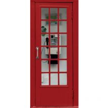 Photo murale intissé cabine téléphonique rouge - 90 x 202 cm