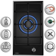 Phönix 101GBT Gaskochfeld Glas Gaskocher 1 flammig Wok, Propan /H-Gas