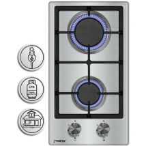 Phönix Domino-ST Gaskochfeld Edelstahl 2 flammig Autark Propan /H-Gas