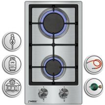 Phönix Domino-ST Gaskochfeld Edelstahl 2 flammig Autark Propan /H-Gas