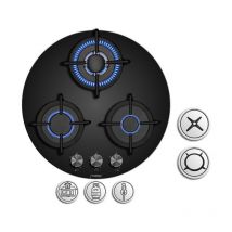 Phönix PG-603RT Gaskochfeld 3 flammig rund Gaskocher wok Propan /H-Gas