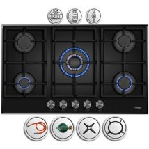 Phönix PG-901T Gaskochfeld 5 flammig Glas Einbauherd 90cm LPG/Erdgas