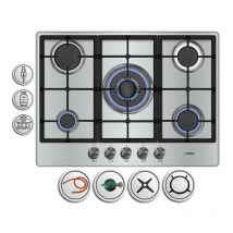 Phönix PS-701T Gaskochfeld 5 flammig Edelstahl 70cm Propan /H-Gas