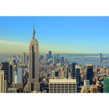 Papier peint panoramique New York bleu et beige Sanders&sanders