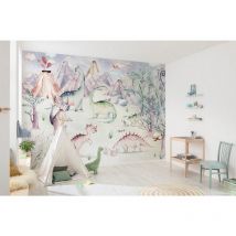 Komar - Poster xxl dinosaure et volcan l400 x h280 cm