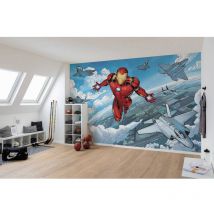 Poster xxl iron man qui vole l400 x h280 cm
