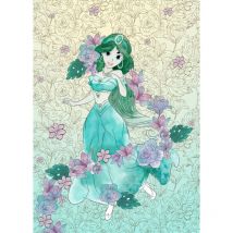 Komar - Papier Peint Intissé Jasmine pastel d'Aladdin de Disney 200 cm x 280 cm