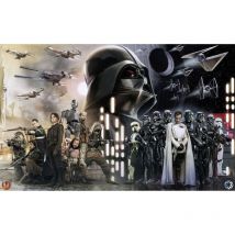 Papier Peint intissé panoramique Rogue One : A Star Wars Story Les rebelles contre l'étoile de la mort Grand Dark Vador - Star Wars 400X250CM