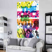 Komar - Poster géant intissé May the Force Be With Graphique Star Wars 120x200cm