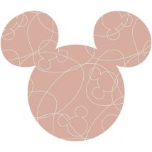 Sticker Mural Géant - Tête De Mickey En Rose