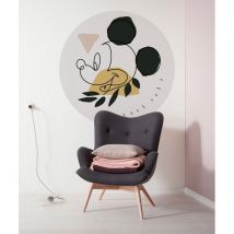 Komar - Poster autocollant forme ronde Disney visage de Mickey Art Moderne - 125 cm